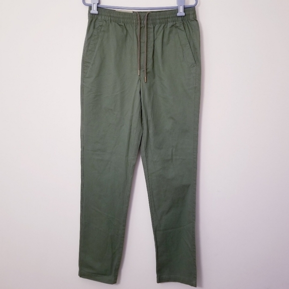 NWT Goodfellow Small Green Drawstring Trouser Pant - Picture 1 of 4